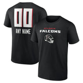 Atlanta Falcons Personalized Name & Number Team Wordmark T-Shirt - Black cheap