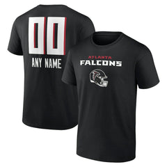 Atlanta Falcons Personalized Name & Number Team Wordmark T-Shirt - Black cheap