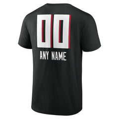 Atlanta Falcons Personalized Name & Number Team Wordmark T-Shirt - Black cheap