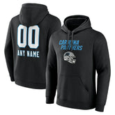 Carolina Panthers Personalized Name & Number Team Wordmark Pullover Hoodie - Black discount