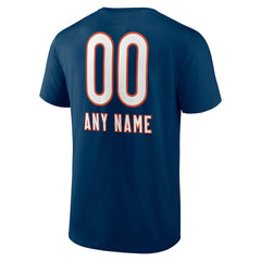 Chicago Bears Personalized Name & Number Team Wordmark T-Shirt - Navy for sale