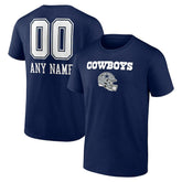 Dallas Cowboys Personalized Name & Number Team Wordmark T-Shirt - Navy cheap