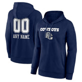 Dallas Cowboys Women's Personalized Name & Number Team Wordmark Pullover Hoodie - Navy outlet