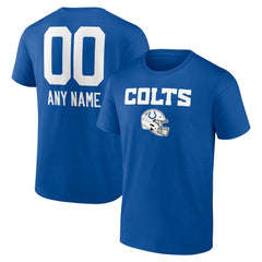 Indianapolis Colts Personalized Name & Number Team Wordmark T-Shirt - Royal on sale