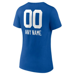 Indianapolis Colts Women's Personalized Name & Number Team Wordmark V-Neck T-Shirt - Royal on sale