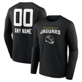 Jacksonville Jaguars Personalized Name & Number Team Wordmark Long Sleeve T-Shirt - Black outlet