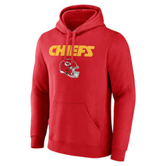 Kansas City Chiefs Personalized Name & Number Team Wordmark Pullover Hoodie - Red on sale