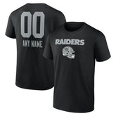 Las Vegas Raiders Personalized Name & Number Team Wordmark T-Shirt - Black for sale