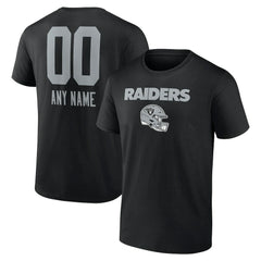 Las Vegas Raiders Personalized Name & Number Team Wordmark T-Shirt - Black for sale