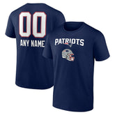 New England Patriots Personalized Name & Number Team Wordmark T-Shirt - Navy outlet