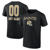 New Orleans Saints Personalized Name & Number Team Wordmark T-Shirt - Black online