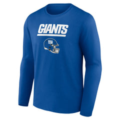 New York Giants Personalized Name & Number Team Wordmark Long Sleeve T-Shirt - Royal for sale