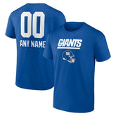 New York Giants Personalized Name & Number Team Wordmark T-Shirt - Royal outlet