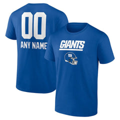 New York Giants Personalized Name & Number Team Wordmark T-Shirt - Royal outlet
