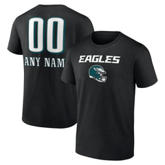 Philadelphia Eagles Personalized Name & Number Team Wordmark T-Shirt - Black cheap