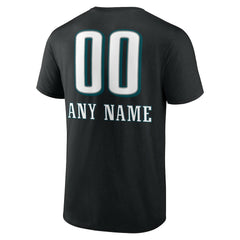 Philadelphia Eagles Personalized Name & Number Team Wordmark T-Shirt - Black cheap