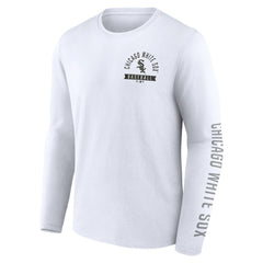 Chicago White Sox Press Box Long Sleeve T-Shirt White