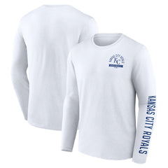 Kansas City Royals Press Box Long Sleeve T-Shirt White