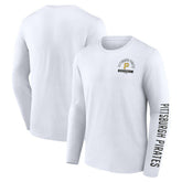 Pittsburgh Pirates Press Box Long Sleeve T-Shirt White