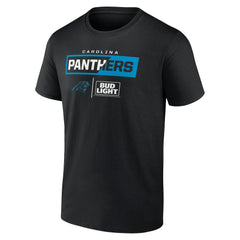 Carolina Panthers NFL x Bud Light T-Shirt - Black for sale