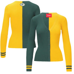 Green Bay Packers STAUD Women's Cargo Sweater - Green/Gold on sale