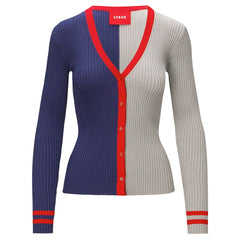 New England Patriots STAUD Women's Cargo Sweater - Navy/Gray outlet