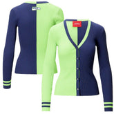 Seattle Seahawks STAUD Women's Cargo Sweater - Neon Green/Navy cheap