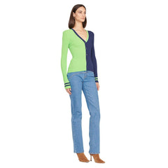 Seattle Seahawks STAUD Women's Cargo Sweater - Neon Green/Navy cheap