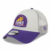 Phoenix Suns Throwback Patch Trucker 9FORTY Adjustable Hat - Khaki/Purple discount