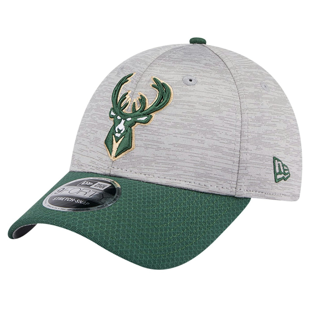 Milwaukee Bucks Active Digi-Tech Two-Tone 9FORTY Adjustable Hat - Heather Gray/Hunter Green cheap
