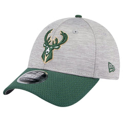 Milwaukee Bucks Active Digi-Tech Two-Tone 9FORTY Adjustable Hat - Heather Gray/Hunter Green cheap