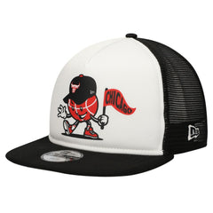 Chicago Bulls Youth Court Sport Mascot 9FIFTY Snapback Hat - White/Black outlet