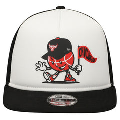 Chicago Bulls Youth Court Sport Mascot 9FIFTY Snapback Hat - White/Black outlet