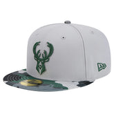 Milwaukee Bucks Active Color Camo Visor 59FIFTY Fitted Hat - Gray outlet