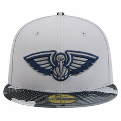 New Orleans Pelicans Active Color Camo Visor 59FIFTY Fitted Hat - Gray sale