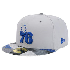 Philadelphia 76ers Active Color Camo Visor 59FIFTY Fitted Hat - Gray cheap