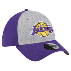 Los Angeles Lakers Two-Tone 39THIRTY Flex Hat - Heather Gray/Purple for sale
