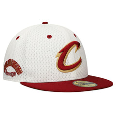 Cleveland Cavaliers Throwback 2Tone 59FIFTY Fitted Hat sale - White/Wine online