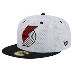 Portland Trail Blazers Throwback 2Tone 59FIFTY Fitted Hat - White/Black outlet