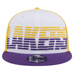Los Angeles Lakers Throwback Gradient Tech Font 9FIFTY Snapback Hat - White/Purple outlet