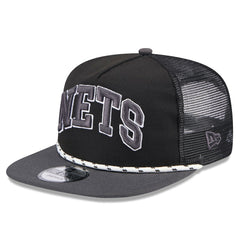 Brooklyn Nets Throwback Team Arch Golfer Snapback Hat - Black/Charcoal shop