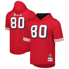 Jerry Rice San Francisco 49ers Retired Player Name & Number Mesh Hoodie T-Shirt - Scarlet online
