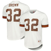Jim Brown Cleveland Browns Retired Player Name & Number Mesh Top - White online