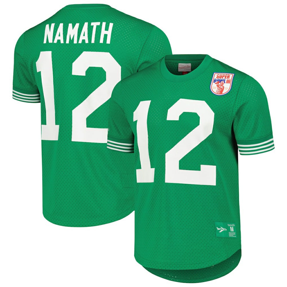 Joe Namath New York Jets Retired Player Name & Number Mesh Top - Kelly Green outlet