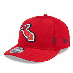 Los Angeles Angels 2024 Clubhouse Low Profile 9FIFTY Snapback Hat Red