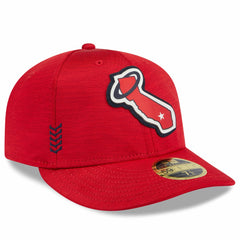 Los Angeles Angels 2024 Clubhouse Low Profile 59FIFTY Fitted Hat Red