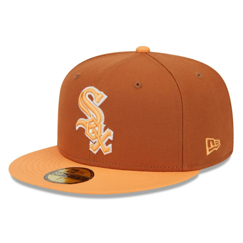 Chicago White Sox Spring Color Basic Two-Tone 59FIFTY Fitted Hat Brown/Orange
