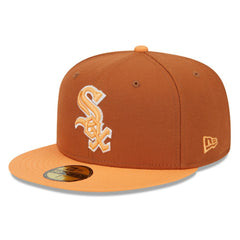 Chicago White Sox Spring Color Basic Two-Tone 59FIFTY Fitted Hat Brown/Orange