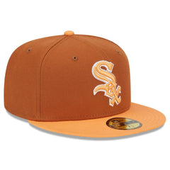 Chicago White Sox Spring Color Basic Two-Tone 59FIFTY Fitted Hat Brown/Orange