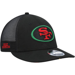 San Francisco 49ers New Era Black Excellence Collection Trucker Low Profile 9FIFTY Snapback Hat - Black discount